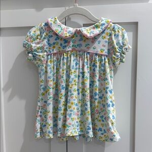 Angel Dear Classic Puff Sleeve Baby Doll Dress in Caroline’s Calico 6-12M